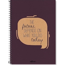 Eco Kraft Defter Düz 200 Syf Mor 17x24 Cm