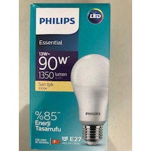 12 Adet Phılıps 13w 90w 1350 Lümen Led Lamba 3000 Kelvin Sarı