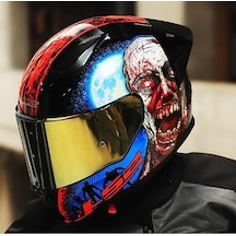 Ls2 Rapıd 2 Race Zombıe Fullface Motosiklet Kaskı Gold Camlı Siyah