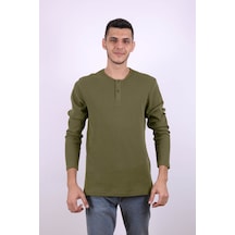 Trender Düğmeli Waffle Yeşil Erkek Sweatshirt 5070 Yeşil Trender Düğmeli Waffle Yeşil Erkek Sweatshirt 5070 Yeşil