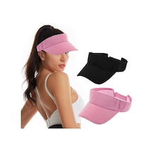 Unisex Uv Koruyucu Sporcu Plaj Vizör Şapka 2 Li Set (547423582)