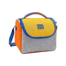 Coral High Erkek Çocuk Mavi Gri Turuncu Çizgi Desenli Isı Yalıtımlı Beslenme Çantası 37121 Sarı - Gri
