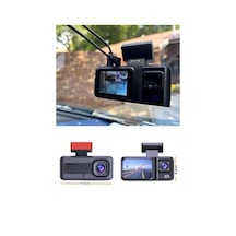 Mey İthalat 1080p Sürüş Kaydedici 2 İnç Araç Araba Ön İç Arka Dvr Ips Ekran