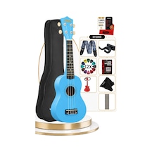 Midex UKX-901BL Mavi Soprano Ukulele (Askı Çanta Metod Pena)