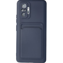 Xiaomi Redmi Note 10 Pro Uyumlu Kılıf Kelvin Kartvizitli Silikon - Lacivert