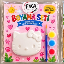 Kedi Boyama Seti Rölyef Taş Tozu Figür Boyama Seti