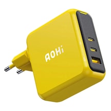 Aohi Magcube 3 Portlu Şarj Adaptörü, 140w Şarj Cihazı, Gan+ 100w