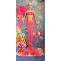 Deniz Kızı Bebek Ayna Ve Tarak Hediyeli - 30 Cm Işıklı