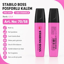 Boss Fosforlu Kalem 1 Adet Metin İşaretleme Kalemi Lila