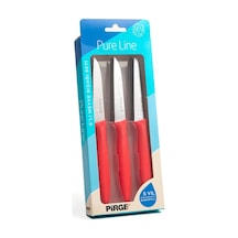 Pirge Pure Line Meyve Bıçağı Seti 9 Cm 6'lı Kırmızı