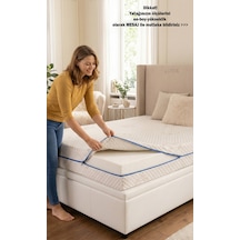Artex Cotton Premium Fermuarlı Yatak Kılıfı 150x200 Koruyucusu %100 Pamuklu Kılıf Kapitone Tek Kişilik Çift Kişilik Beyaz
