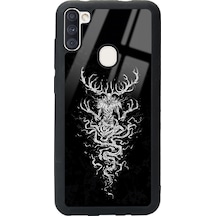 Samsung Uyumlu A11 Witcher 3 Deer Tasarımlı Glossy Telefon Kılıfı Çok Renkli