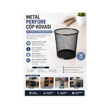 Metal Flel 12 Lt Cöp Kovası Siyah - 931401039 Siyah