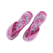 Plaj Havlu Mandalı, Pembe Çiçek Desenli, Güçlü Tutuşlu, Taşınabilir, 2'li Set Açık Ahşap