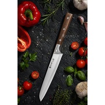 Wood Serisi Ceviz Sap Doğrama Mutfak Şef Bıçağı Et Ekmek Sebze Salata Şef Bıçak Lzg-102x