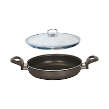 Mehtap Onyx Teflon Sahan 20 Cm Cam Kapaklı