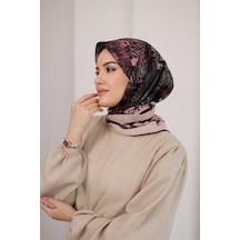 Mimiyum İz Desen Soft Eşarp Gül Kurusu
