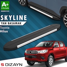 S-dizayn Toyota Hilux 8 Skyline Aluminyum Yan Basamak 203 Cm 2015 Üzeri A+ Kalite