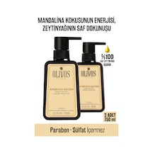 Doğal Zeytinyağlı Mandalina Kokulu Banyo Duş Jeli Zeytinyağı Mandalinalı Nemlendirici 2 Adet 750ml