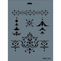 Rich New Seri N-103 Stencil 35X25 Cm