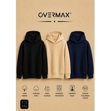 Overmax Çocuk 3'lü Sweatshirt Takımı 3-12 Yaş Siyah-bej-lacivert - 917542430 Siyah-bej-lacivert