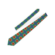 Baskıbazar Since Etnik Desen Baskılı Lüks Saten Kıravat Baskıbazar18 Çok Renkli