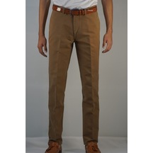 Erkek Koyu Taba Büyük Beden Nıkrasız Gabardın Pamuk Pantolon Koyu Taba