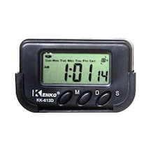Kenko Kk-613d Dijital Küçük Masa-araba Saati-alarm-kronometre Siyah / Beyaz