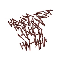Hahahaha Araba Sticker 17x17 Cm Kahverengi