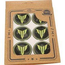 YAMAHA Koruma Takozu MT Damla Etiket Sticker Ø39 mm SİYAH-SARI