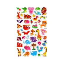 Sticker Kabartmalı Stiker Defter Planlayıcı Etiket L x k-002 - 22 x 14 CM - Minik Sevimli Hayvanlar