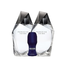 Avon Perceive Erkek Parfüm EDT 2 x 100 ML + Elite Gentleman Reserve Erkek Roll-On 50 ML