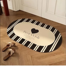 Best Wish Tekli Banyo Paspası, Kaydırmaz Tabanlı Djtbanyo Renkli