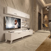 Decoraktiv Eko 5 Slm Std Retro Tv Ünitesi Tv Sehpası Beyaz