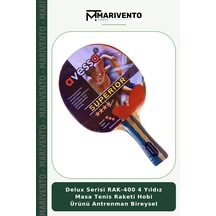 Delux Serisi Rak-400 4 Yıldız Masa Tenis Raketi Hobi Ürünü Antrenman Bireysel