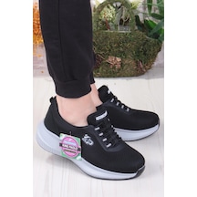 Fort King Anna Rahat Hafif Memory Foam Taban Sneaker Kadın Ayakkabı Siyah