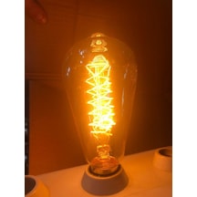 Edison Bulb St 64 E 27 40w Dimmer Uyumlu Spiral Rustik Lamba