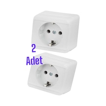 2 Adet Sıva Üstü Priz Tekli 1