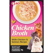 Ciao Broth Tavuk Sulu & Somonlu Yetişkin Kedi Çorbası 50 G