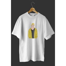 Noıssey -wed Jesse Pinkman 2 Tasarım Baskılı Oversize T-shirt Tişört Beyaz