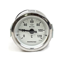 Pakkens 60 MM 0-120 C Derece1 Metre Kablolu Göstergeli Gazlı Termometre