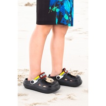 Kiko Kids Twg 755-1 Plaj Havuz Eva Kız Çocuk Terlik Siyah