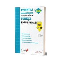 8. Sınıf 1. Dönem Türkçe Soru Bankası Ayrıntılı Sağlam Tekrar- KVA Yayınları
