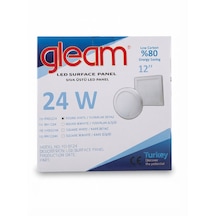 Gleam 24w Sıva Üstü Led Panel 12" Yuvarlak Beyaz Yd-8901224