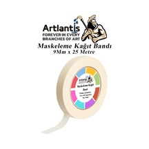 Maskeleme Bandı Kağıt Bant 9 Mm 25 Metre 1 Adet Boya Bantı Maskeleme Kağıt Bant Duvar Yağlı Boya Badana