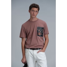 Lufian Erkek Exotıc Modern Grafik T-shirt 111020202 Tarçın Gülkurusu