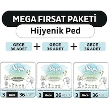 Sleepy Bio Natural Premium Plus Hijyenik Ped Mega Fırsat Paketi Gece 108 Adet
