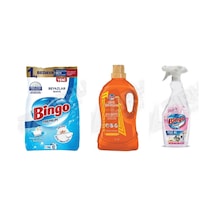 Bingo Beyazlar İçin Toz 8 Kg +giysi Şampuanı 3lt + Toz 750 Ml 3'lü Set Diğer