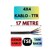 Öznur 4x4 Ttr Kablo Metre Seçenekli Siyah - 17 Metre