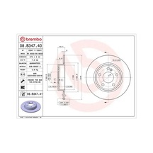 Brembo 08b34740 Arka Fren Diski A2464230012 - 2 Adettir
